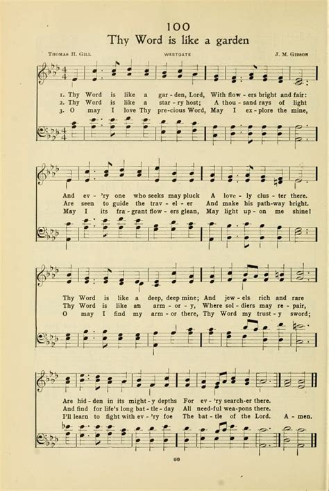 Gloria A Hymnal For Use In Sunday Schools Young Peoples Societies