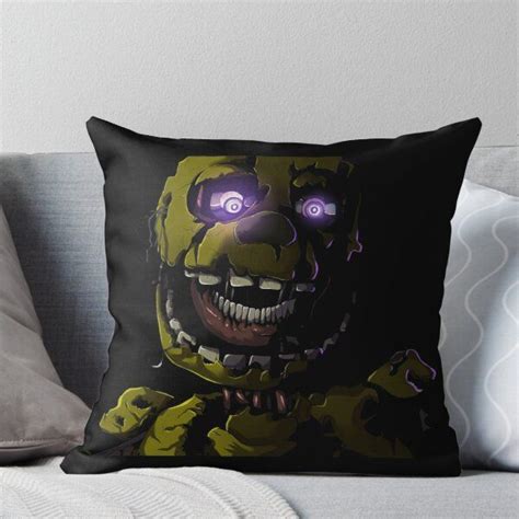 Creepy Springtrap Design Fnaf Throw Pillow By Ladyfiszi Creepy