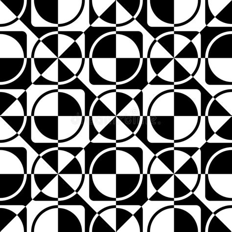 Seamless Circle Square And Triangle Pattern Stock Vector