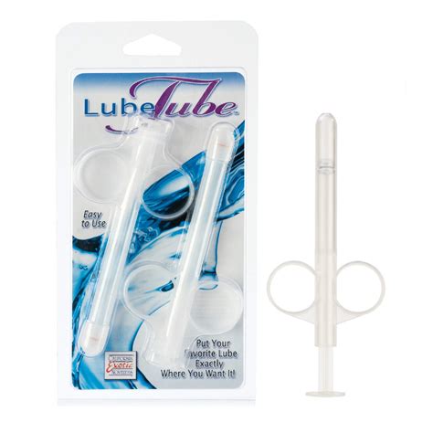 Lube Tube Personal Lubricant Applicator Syringe Shooter Launcher Two Pack