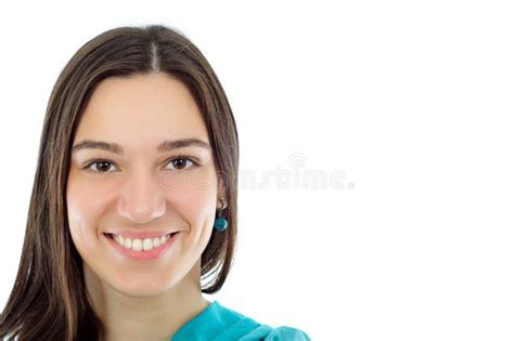 Portrait Of A Pretty Brunet Young Woman Stock Image Image Of Beauty