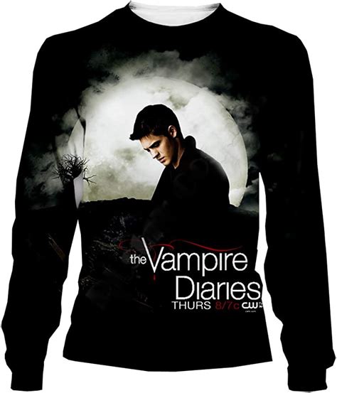The Vampire Diaries Pullover Airy Hoodies Soft Coats Long Sleeve