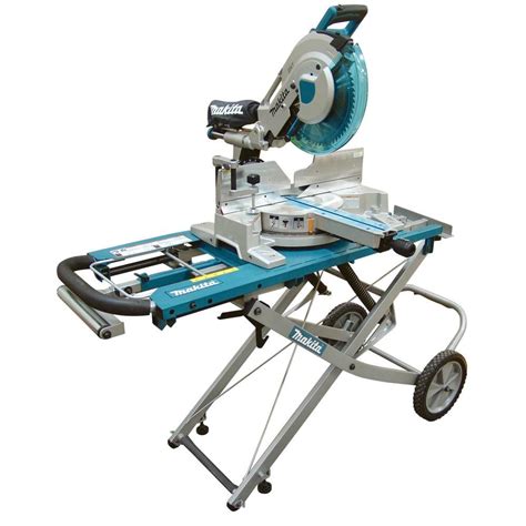 Makita 15 Amp 12 In Dual Slide Compound Miter Saw With Laser And Stand