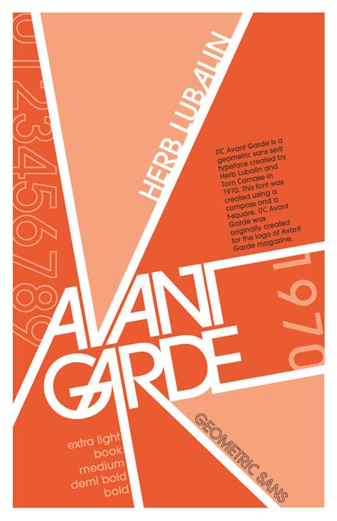 Avant Garde Typeface Typographic Poster Design Typography Poster