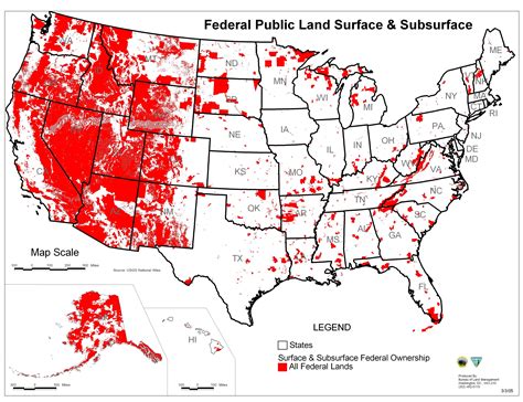 Map Of All Federally Owned Land In The Us Maps