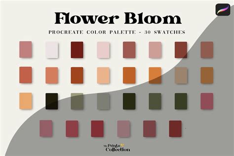 Flower Bloom Procreate Color Palette Graphic By Myprintscollection