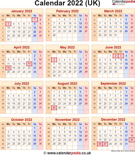 Calendar For 2022 With Bank Holidays Calendar Example And Ideas