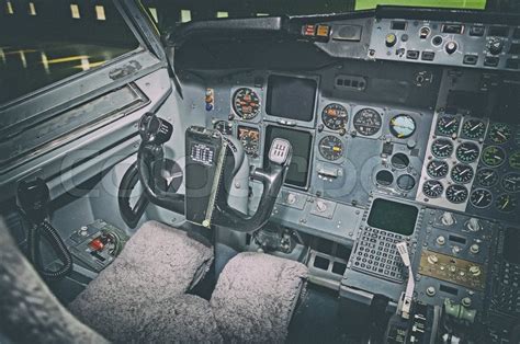 Aircraft Dashboard View Inside The Stock Image Colourbox