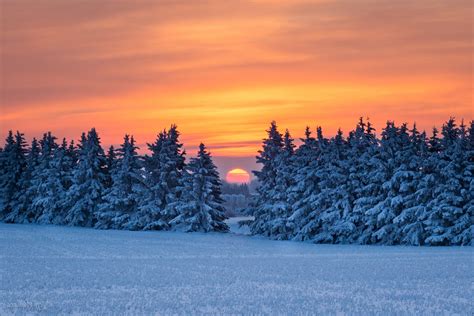 Wallpaper Landscape Sunset Snow Winter Sunrise