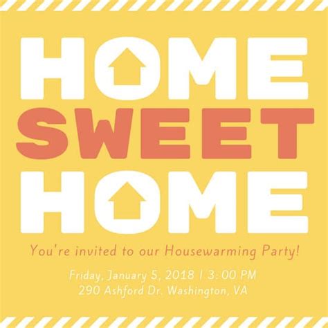 Pink Black Houses Pattern Funny Housewarming Invitation Templates By