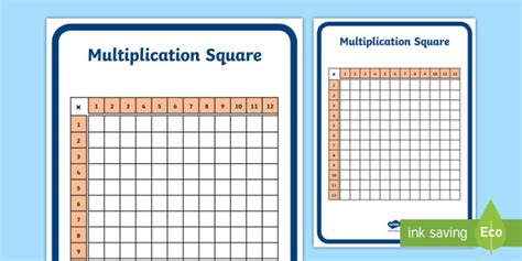 Multiplication Chart 12 X 12 Teacher Made Resource