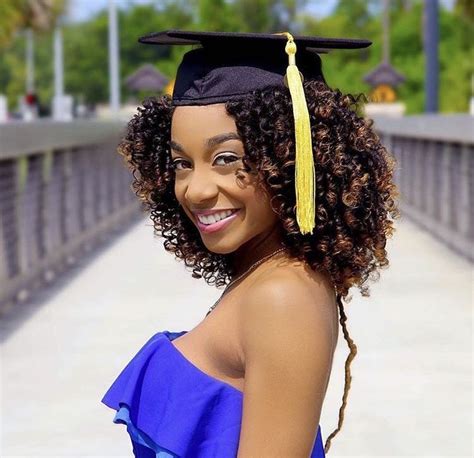 Perfect How To Put On Grad Cap With Curly Hair With Simple Style