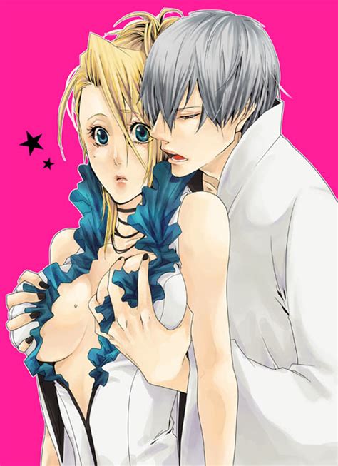 Ichimaru Gin Kira Izuru Bleach Gender Request Blonde Hair Blue Eyes Blush Breasts