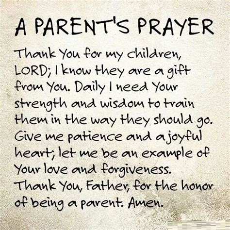 A Parents Prayer Prayer For Parents Words Prayer For My Children