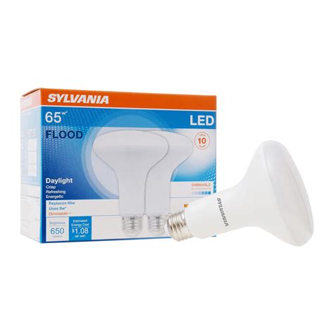 Sylvania Led Flood Light Bulb Br30 65w Dimmable 5000k Daylight 2