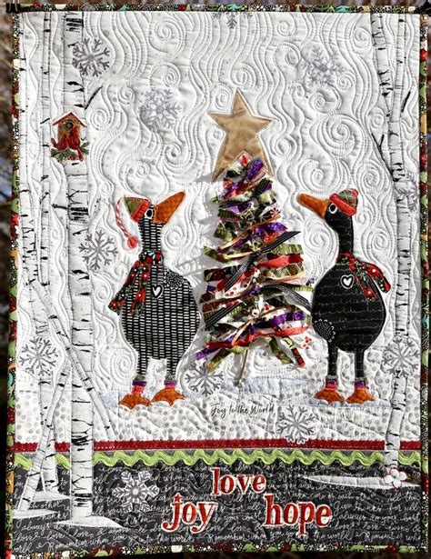 Lucky Ducks Christmas Quilt Pattern By Leslie Mcneil Of