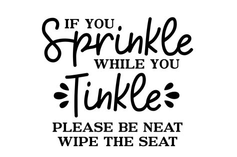 If You Sprinkle When You Tinkle Printable Art Funny Bathroom FCE