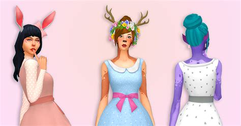 Sims 4 Ccs The Best Easter Alice Dress By Deetron