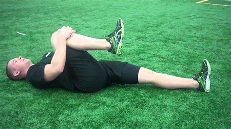 Single Knee To Chest Stretch Youtube