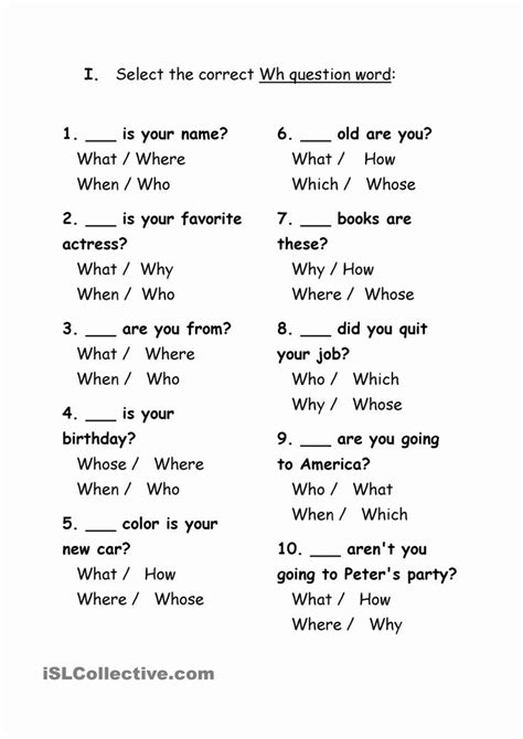 Kindergarten Questions For Kids