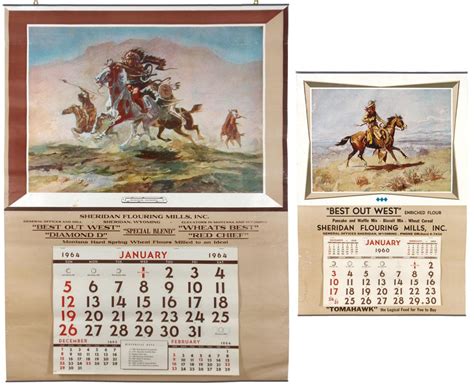 Western Calendars For Sheridan Flouring Mills Sheridan Wy Wartwork By