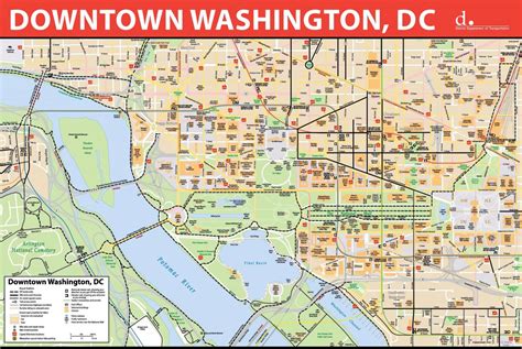 Map Of Downtown Dc Map Of Downtown Dc District Of Columbia Usa