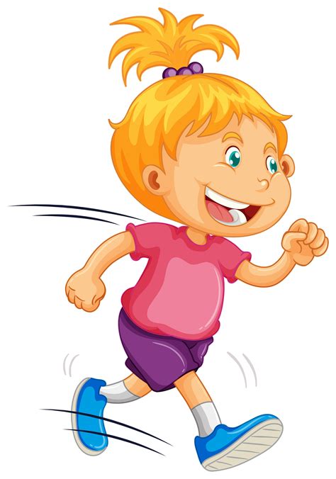 A Kid Running On White Background 559645 Vector Art At Vecteezy