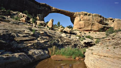Rocky Arch In Natural Bridges National Monument Wallpaper Nature