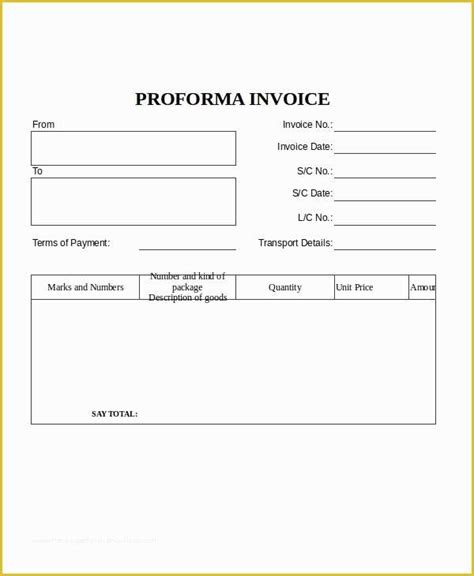 Simple Proforma Invoice Template Free Pdf Word Excel My Xxx Hot Girl
