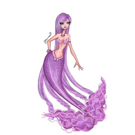 Gnuinart En Instagram Mermay Purple Pearl Mermaid Princess Karen