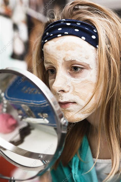 The first and most important step is to create an allergy free bedroom. Girl using face mask in bedroom - Stock Image - F005/1104 ...