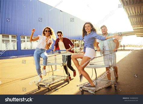 Group Happy Young People Having Fun Stock Photo 1049809355 Shutterstock
