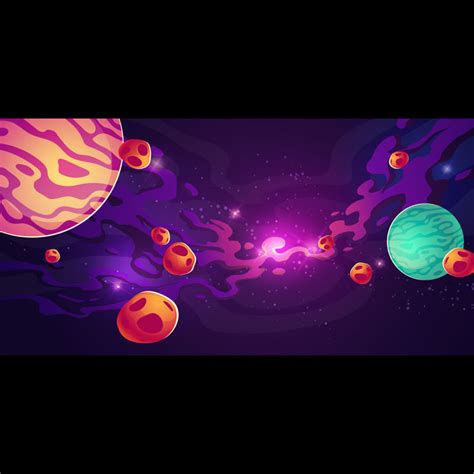 Universe Outer Space Theme Vector Illustrator