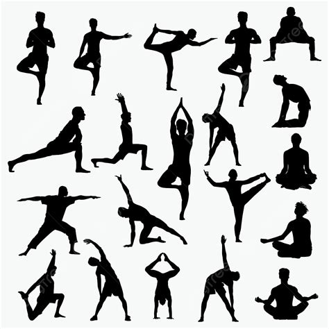 Yoga Silhouette Png Images Man Yoga Silhouettes Man Drawing Yoga