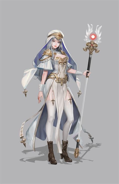 artstation priest rity female character design character design girl fantasy female warrior