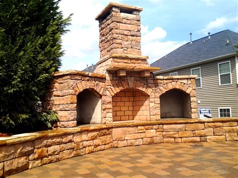 Outdoor Fireplace Design Gallery Charlotte Pavers And Stonecharlotte Nc