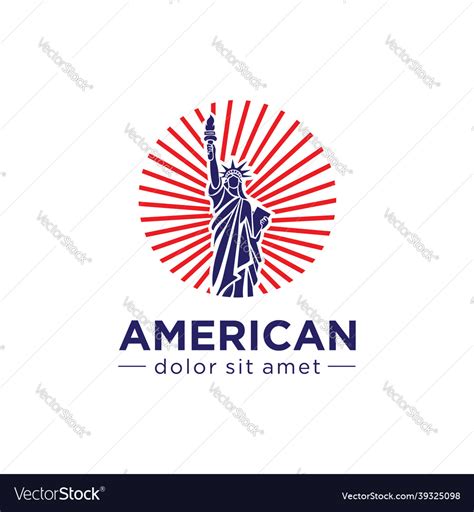 Statue Of Liberty Logo Design New York Icon Vector Image