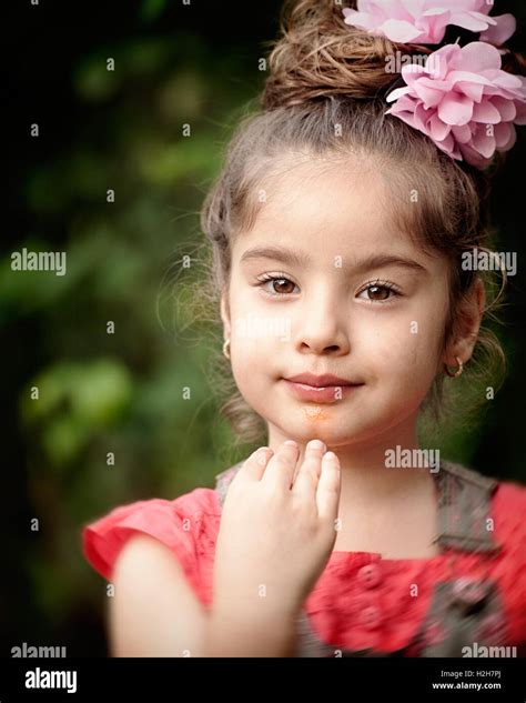 Portrait Of Little Girl Stock Photo Alamy