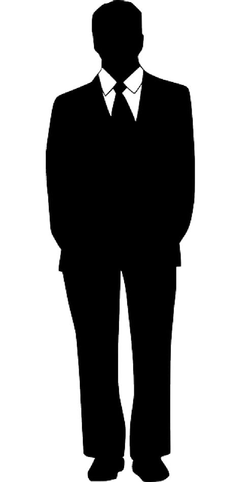 Pics Photos Silhouette Of A Man In Suit And Tie Presentation Clipart Best Clipart Best