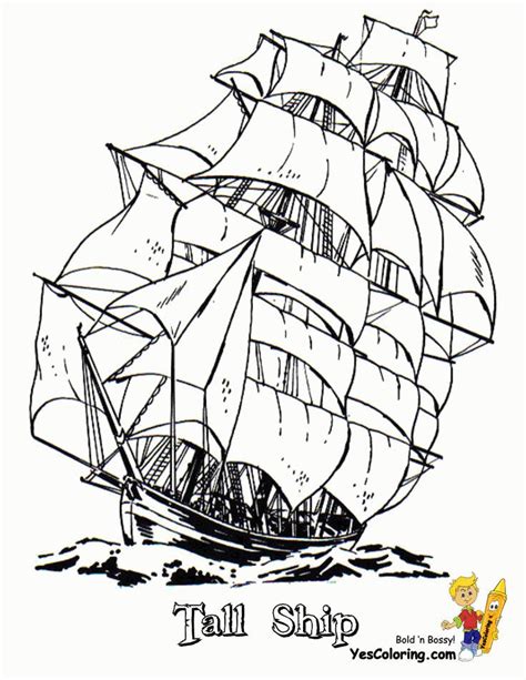 Navy Ships Coloring Pages Kids Sketch Coloring Page