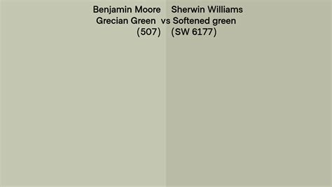 Benjamin Moore Grecian Green 507 Vs Sherwin Williams Softened Green