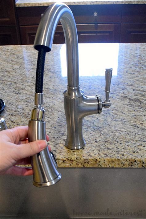 With the faucet securely mounted to the sink, and all connections made, remove the aerator from the faucet spout. How to Install a Kitchen Faucet - Home. Made. Interest.