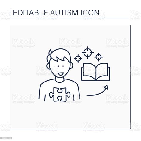 Neurodevelopmental Disorder Line Icon Stock Illustration Download