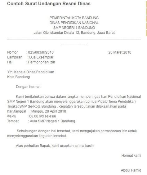 Ajukan pertanyaan tentang tugas sekolahmu. Contoh Surat Resmi Sekolah English - Resepi MM