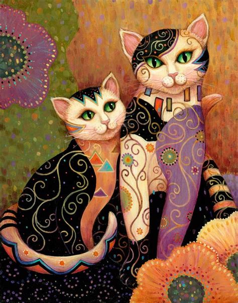Kompanions By Marjorie Sarnat Cat Painting Cats Illustration