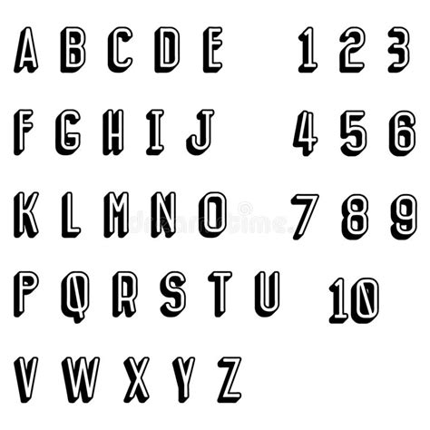 Vintage Condensed Shadow Alphabet Stock Vector Illustration Of Create