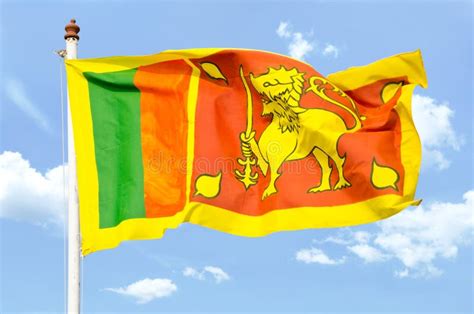 Bandiera Nazionale Della Sri Lanka Immagine Stock Immagine Di Luci
