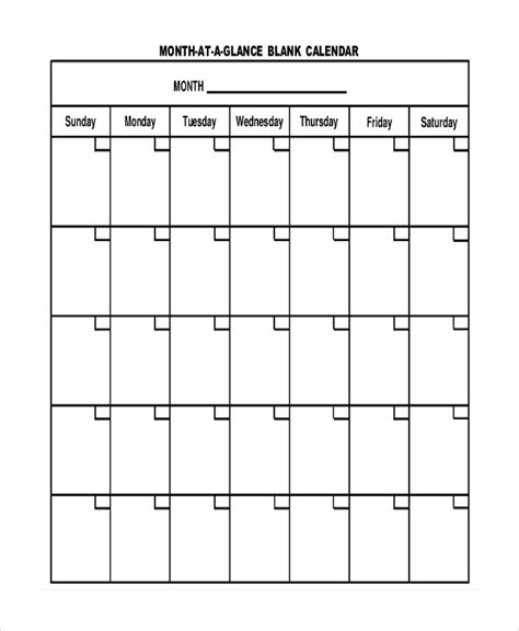 Printale Calendar Fill In Free Calendar Template