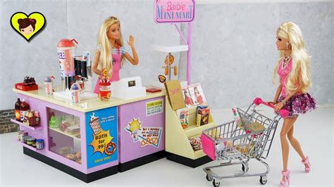 Comprando En El Supermercado De Barbie Decorando Con Minaturas Reales