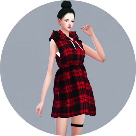 Hood Sleeveless Dress At Marigold Sims 4 Updates